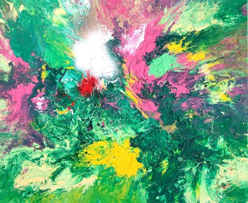 SOMNI. Tècnica mixta sobre tela. 50 X 61 cm. 2024