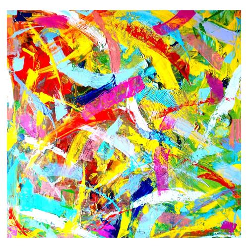 Transgressió.  Tècnica mixta sobre tela. 90 X 90 c. 2024