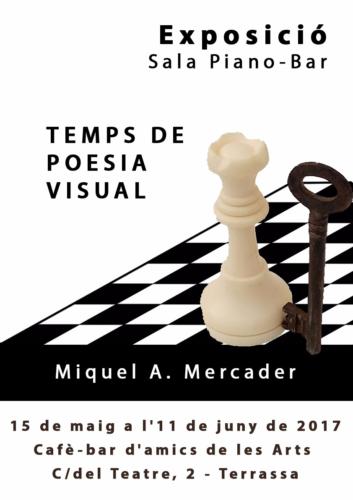 Cartell Exposició de poesia visual al Centre Amics de les Arts. 2017