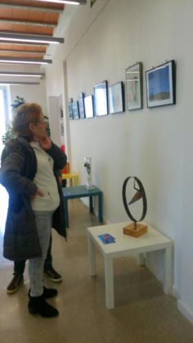 Exposició de poesia visual a la Biblioteca de Lliçà d'Amunt amb mare. 2019